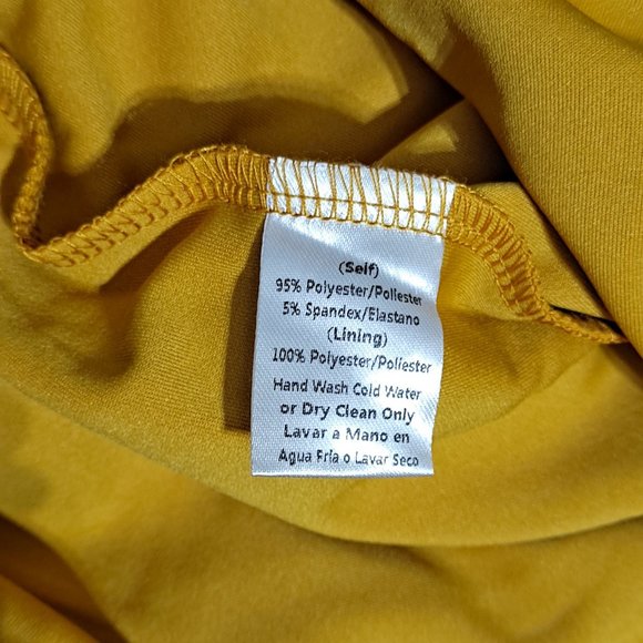 Yellow Mustard Sleeveless Women’s Jumpsuit – Plus – 1X, 2X & 3X - Picture 8 of 9